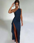 ALESSIA™ | Slim Fit Silk Maxi Dress