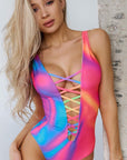 ❤ASTRAL Colorful Hot Tie-dye Roman-knot One Piece