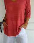 Alexa™ Knit Top with V-neck