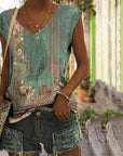 LAYLA™ | Tank Top With Vintage Floral Print