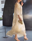 Joan™ | Elegant Silk Chiffon Dress