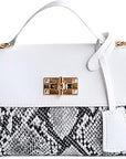 Fiorenza™ | Snakeskin Print Chain Bag