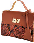 Fiorenza™ | Snakeskin Print Chain Bag