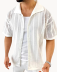 Davide™ | Crochet Short Sleeve Shirt