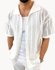 Davide™ | Crochet Short Sleeve Shirt