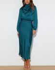 ALESSIA™ | Elegant Silk Dress with Long Sleeves