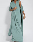 Anaya™ | Elegant Long Dress with Matching Cardigan