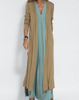 Anaya™ | Elegant Long Dress with Matching Cardigan