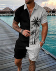 Coconut Tree Polo Shirt And Shorts Co-Ord