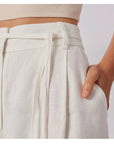 JETTA - Linen Wide-Leg Trousers