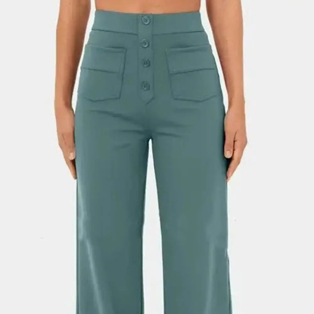 SKIBLE- Comfy High-Waist Wide Leg Stretch Trousers