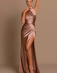 ALESSIA™ | Elegant Silk Dress with a Slit