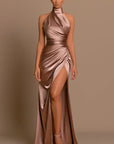 ALESSIA™ | Elegant Silk Dress with a Slit