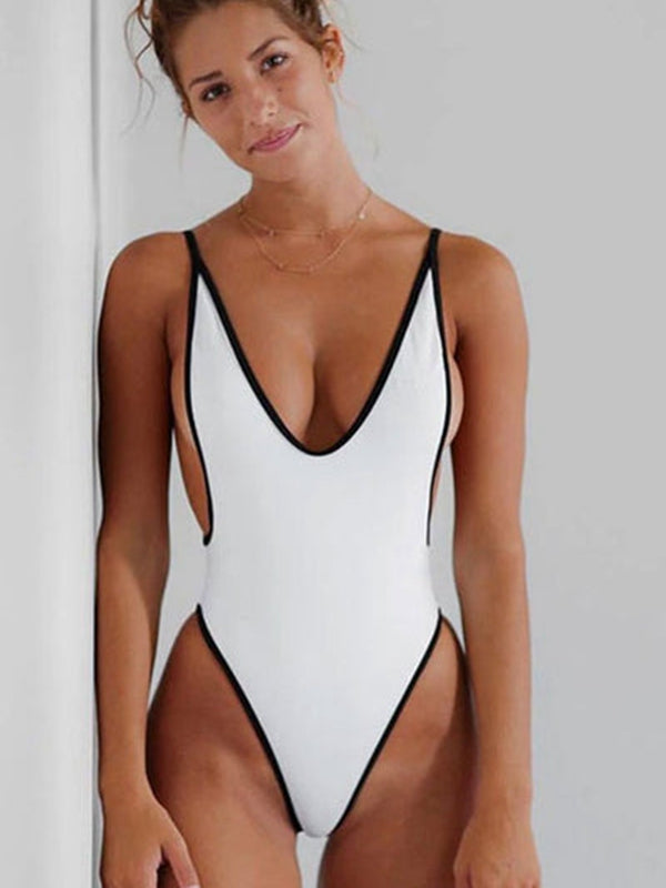 🖤ASTRAL Contrast Color Stripes One Piece