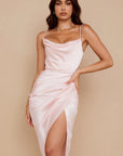 ALESSIA™ | Silk Maxi Dress with Corset