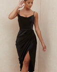 ALESSIA™ | Silk Maxi Dress with Corset