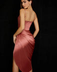 ALESSIA™ | Silk Maxi Dress with Corset